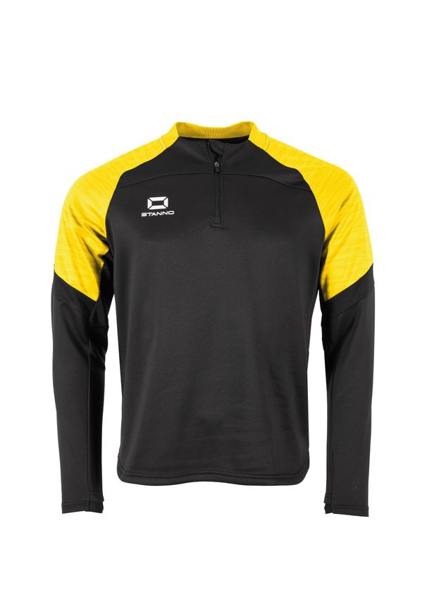 STANNO - Dziecięca bluza dresowa 1/4 z zamkiem błyskawicznym Stanno Bolt. Kolor: czarny, żółty, wielokolorowy. Materiał: dresówka