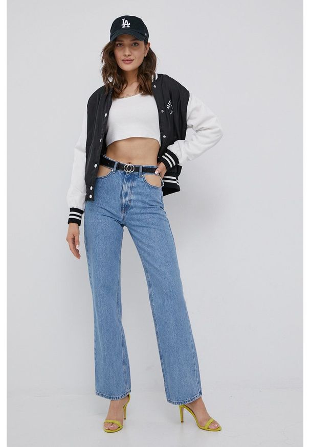 only - Only jeansy damskie high waist. Stan: podwyższony. Kolor: niebieski