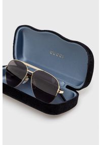 Gucci okulary przeciwsłoneczne męskie kolor złoty. Kolor: złoty #4