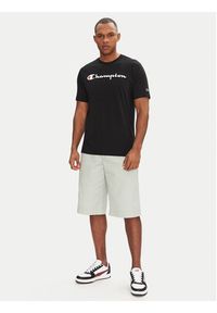 Champion T-Shirt 220256 Czarny Standard Fit. Kolor: czarny. Materiał: bawełna #3