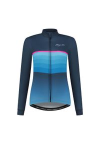 ROGELLI - Koszulka rowerowa damska z długim rękawem Rogelli Impress II. Kolor: różowy, niebieski, wielokolorowy. Długość rękawa: długi rękaw. Długość: długie. Sezon: lato. Sport: kolarstwo