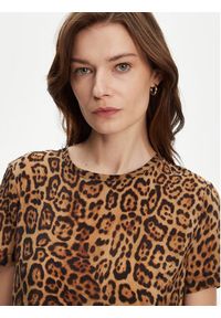 Guess Bluzka 5YGH29 7320A Brązowy Regular Fit. Kolor: brązowy. Materiał: jedwab