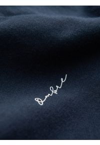 Ombre Clothing - Trójkolorowa męska dresowa bluza z raglanowymi rękawami – granatowa V2 - Rozmiar: XL. Okazja: na co dzień. Kolor: niebieski. Materiał: dresówka. Długość rękawa: raglanowy rękaw. Wzór: nadruk. Styl: sportowy, casual