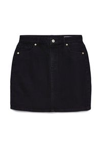 Vero Moda Spódnica jeansowa Tessa 10301536 Czarny Regular Fit. Kolor: czarny. Materiał: bawełna #3