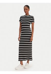 TOMMY HILFIGER - Tommy Hilfiger Sukienka codzienna WW0WW47860 Czarny Slim Fit. Okazja: na co dzień. Kolor: czarny. Materiał: wiskoza. Typ sukienki: proste. Styl: casual #1