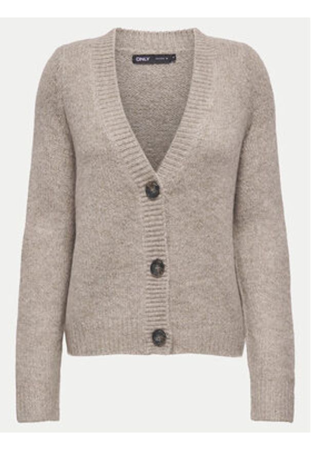only - ONLY Kardigan Zoey 15332549 Beżowy Regular Fit. Kolor: beżowy. Materiał: syntetyk