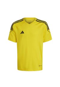 Adidas - Koszulka sportowa dla dzieci adidas Tiro 23 League Jersey. Kolor: żółty. Materiał: poliester