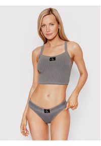 Calvin Klein Swimwear Dół od bikini KW0KW01719 Szary. Kolor: szary. Materiał: syntetyk #4