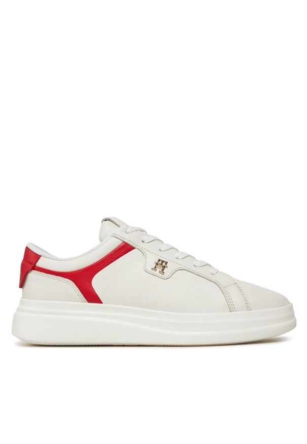 TOMMY HILFIGER - Tommy Hilfiger Sneakersy Pointy Court Sneaker FW0FW07460 Écru