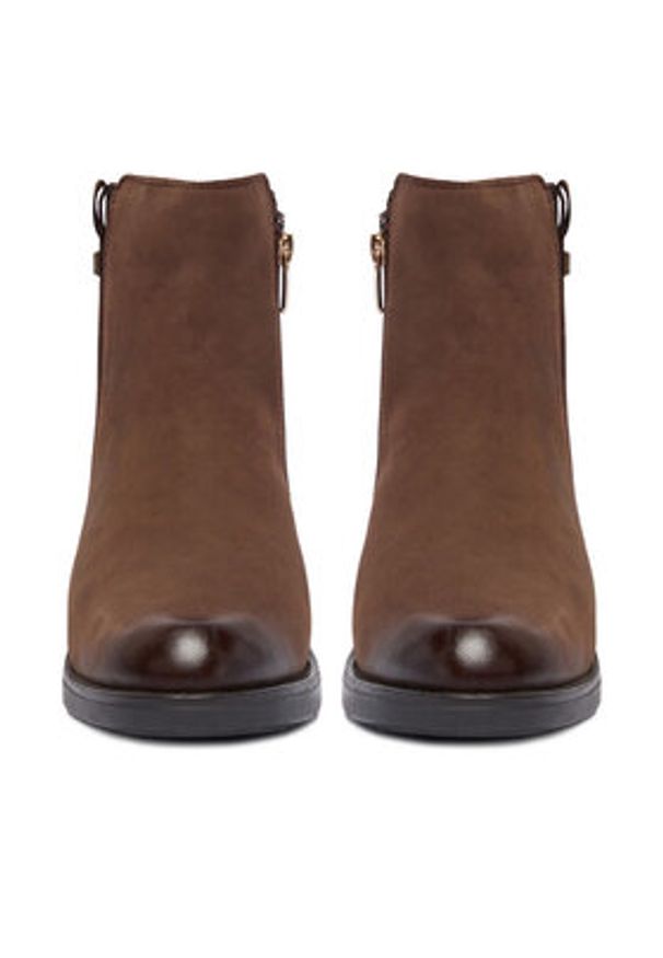 MEXX Botki CEO-MX/032C-WI23 Brązowy. Kolor: brązowy. Materiał: nubuk, skóra