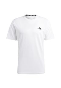 Adidas - Koszulka męska adidas Train Essentials Training Tee. Kolor: wielokolorowy, czarny, biały. Materiał: skóra, poliester, materiał. Długość rękawa: krótki rękaw. Długość: krótkie. Sport: fitness