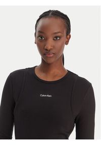 Calvin Klein Jeans Sukienka dzianinowa LV047E219G Czarny Slim Fit. Kolor: czarny. Materiał: wiskoza #5