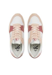 Calvin Klein Jeans Sneakersy Runner Low Lace Mix Ml Btw YW0YW01436 Biały. Kolor: biały