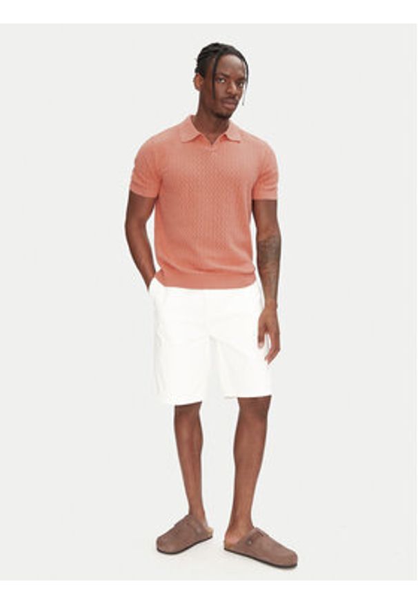 Selected Homme Sweter 16097572 Różowy Regular Fit. Kolor: różowy. Materiał: bawełna