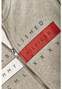 TOMMY HILFIGER - Tommy Hilfiger - Bluza bawełniana. Okazja: na co dzień. Kolor: szary. Materiał: bawełna. Wzór: nadruk. Styl: casual #5