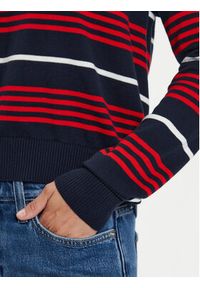 Tommy Jeans Sweter DW0DW18652 Granatowy Relaxed Fit. Kolor: niebieski. Materiał: bawełna