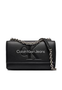 Calvin Klein Jeans Torebka Sculpted Ew Flap Conv25 Mono K60K611866 Czarny. Kolor: czarny. Materiał: skórzane #1