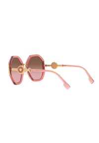 VERSACE - Versace Okulary przeciwsłoneczne damskie kolor różowy. Kształt: okrągłe. Kolor: różowy #2