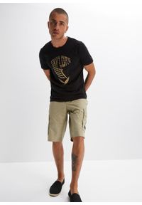 bonprix - T-shirt z bawełny organicznej. Kolor: czarny. Materiał: bawełna. Wzór: nadruk #2