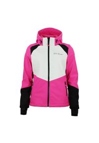 PEAK MOUNTAIN - Kurtka damska Peak Mountain Softshell Ametisffa. Typ kołnierza: kołnierzyk stójkowy. Kolor: różowy. Materiał: softshell. Sport: turystyka piesza #1