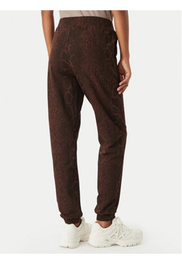 EA7 Emporio Armani Spodnie dresowe 7W001416 AF26043 F6007 Brązowy ciemny Regular Fit. Kolor: brązowy. Materiał: bawełna