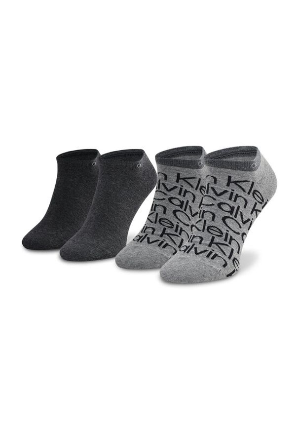 Calvin Klein Zestaw 2 par niskich skarpet męskich 701218714 Szary. Kolor: szary. Materiał: materiał