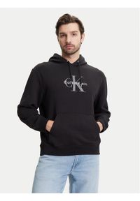 Calvin Klein Jeans Bluza Monologo LV04RC282G Czarny Regular Fit. Kolor: czarny. Materiał: bawełna
