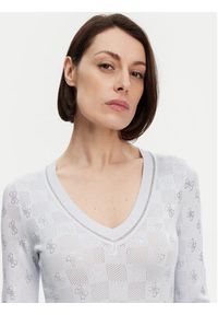Guess Sweter W5GR07 Z3D60 Niebieski Regular Fit. Kolor: niebieski. Materiał: wiskoza