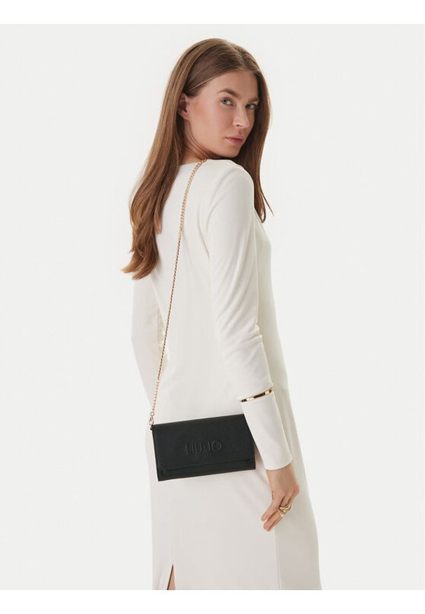 Liu Jo Portfel AA6191 ES029 Czarny. Kolor: czarny. Materiał: skóra