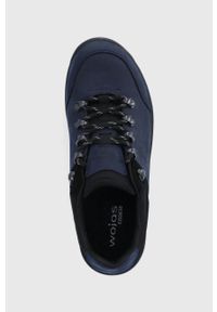 Wojas Buty kolor granatowy. Nosek buta: okrągły. Zapięcie: sznurówki. Kolor: niebieski. Materiał: guma #4