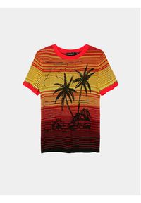 Desigual T-Shirt Dubai 24SWTK87 Pomarańczowy Regular Fit. Kolor: pomarańczowy. Materiał: wiskoza #5