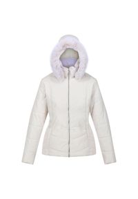 Wildrose Regatta damska turystyczna kurtka pikowana z kapturem. Typ kołnierza: kaptur. Kolor: biały. Sport: turystyka piesza #1