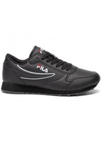 Buty do chodzenia męskie Fila Orbit. Zapięcie: sznurówki. Kolor: czarny. Materiał: tkanina, materiał, skóra, syntetyk. Szerokość cholewki: normalna. Sport: turystyka piesza