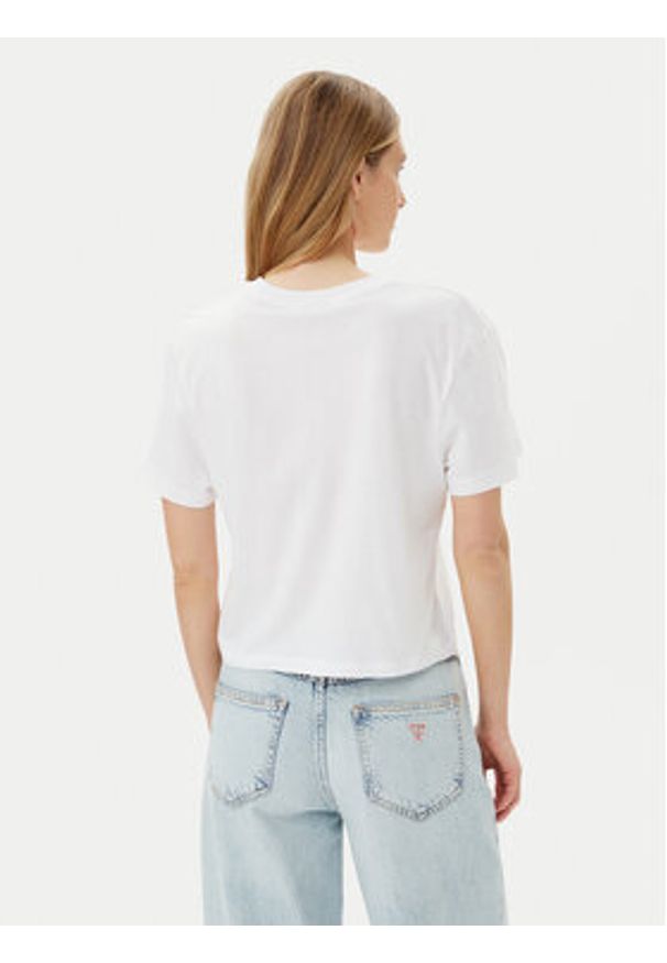 Guess T-Shirt V5GI09 K9RM1 Biały Regular Fit. Kolor: biały. Materiał: bawełna