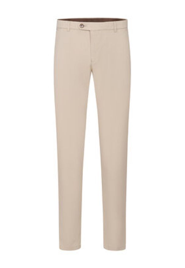 Bugatti Chinosy 4890-76301C Beżowy Slim Fit. Kolor: beżowy. Materiał: bawełna