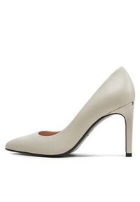 Calvin Klein Szpilki Heel Pump 90 Lth HW0HW02110 Écru. Materiał: skóra. Obcas: na szpilce