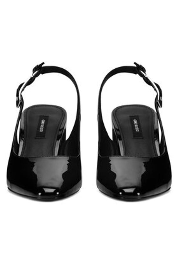 Gino Rossi - GINO ROSSI Czółenka JORDANA-115997 Czarny. Kolor: czarny. Materiał: lakier, skóra