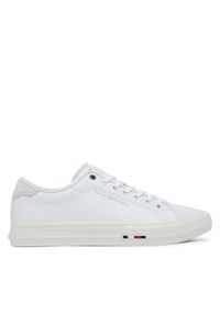 TOMMY HILFIGER - Tommy Hilfiger Tenisówki Th Hi Vulc Street Stitch FM0FM05645 Biały. Kolor: biały. Materiał: skóra. Styl: street