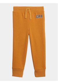 GAP - Gap Spodnie dresowe 748000-07 Brązowy Regular Fit. Kolor: brązowy. Materiał: bawełna #2