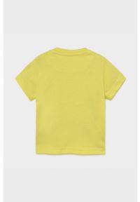 Mayoral - T-shirt dziecięcy. Okazja: na co dzień. Kolor: żółty. Materiał: bawełna, dzianina. Wzór: nadruk. Styl: casual #2