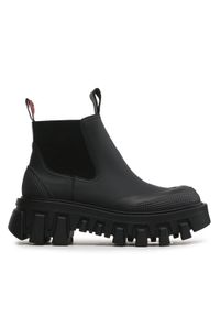 Tommy Jeans Sztyblety Tjw Rubber Rain Boot EN0EN02234 Czarny. Kolor: czarny. Materiał: skóra