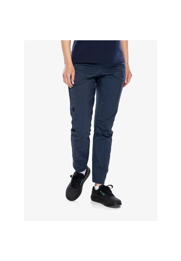 Fjällräven - Spodnie rowerowe damskie Fjallraven Hoja Hybrid Trousers. Kolor: niebieski. Długość: długie