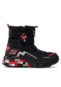 skechers - Skechers Śniegowce Cuboforce 402198L/BKRD Czarny. Kolor: czarny. Materiał: materiał #1