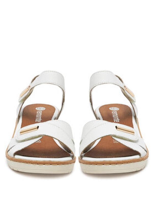 Remonte Sandały R6266-80 Biały. Kolor: biały. Materiał: skóra