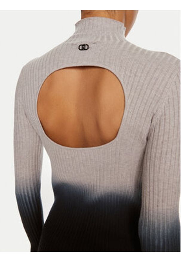 Liu Jo Sukienka dzianinowa WF4356 MA47P Szary Slim Fit. Kolor: szary. Materiał: wiskoza