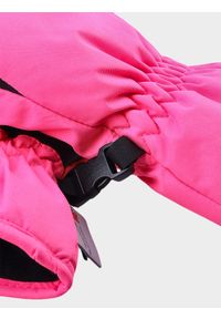 4F JUNIOR - Rękawice narciarskie Thinsulate© dziewczęce - różowe. Kolor: różowy. Materiał: materiał, syntetyk. Technologia: Thinsulate. Sport: narciarstwo