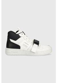 Tommy Jeans sneakersy TJM BASKET LEATHER BUCKLE MID kolor biały EM0EM01288. Nosek buta: okrągły. Kolor: biały. Materiał: guma #1