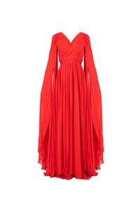 Pinko Suknia "Mandarino" | 1N13HQ Z949 | Kobieta | Czerwony. Kolor: czerwony. Materiał: wiskoza. Typ sukienki: rozkloszowane, kopertowe. Styl: elegancki, wizytowy #5