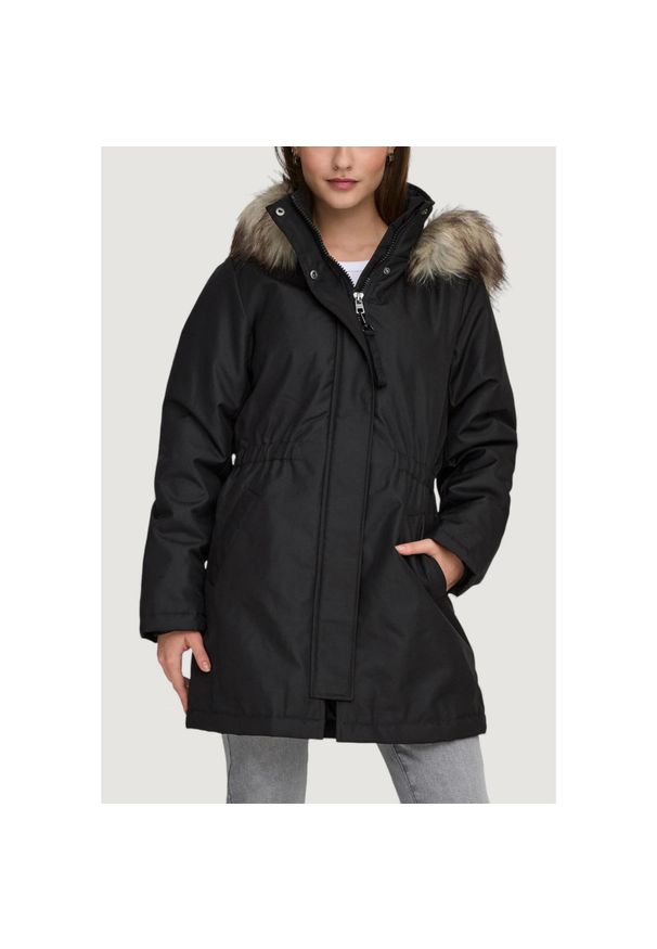 only - Parka Kobieta ONLY ONLMATHILDA WINTER FUR PARKA OTW. Kolor: czarny. Materiał: poliester. Sezon: zima