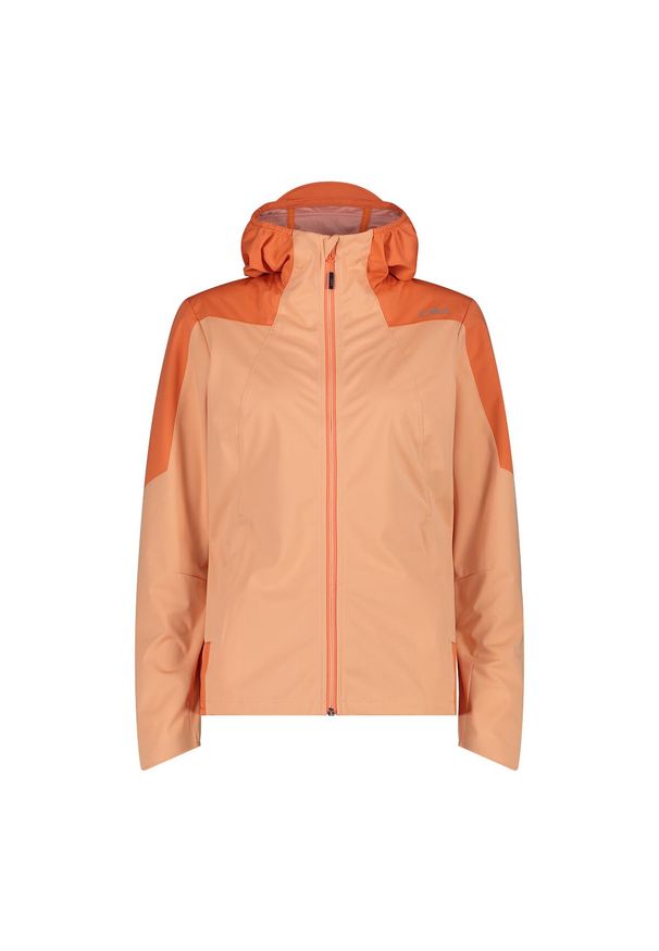 Kurtka damska turystyczna CMP 35A6246. Typ kołnierza: kaptur. Kolor: czerwony. Materiał: softshell. Sport: turystyka piesza
